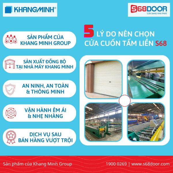 Nhôm Khang Minh Ra Mắt Cửa Cuốn Tấm Liền Với Nhiều Khác Biệt