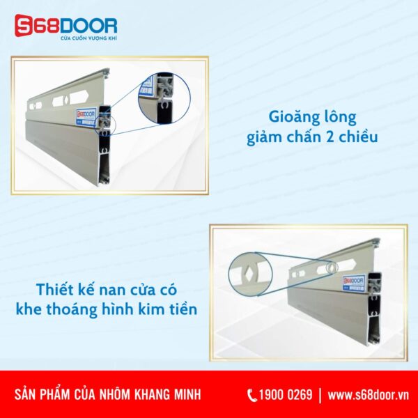 Cửa cuốn LUX68 vận hành siêu êm